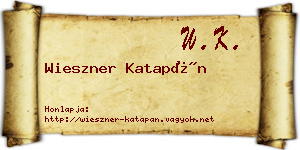 Wieszner Katapán névjegykártya